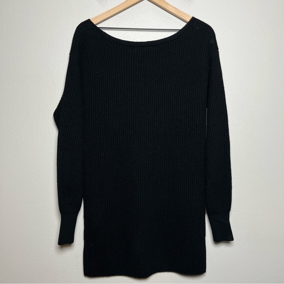 Intermix Women Sweater Dress Petite Small Wool Cashmere Scoop Neck Mini - Picture 4 of 8